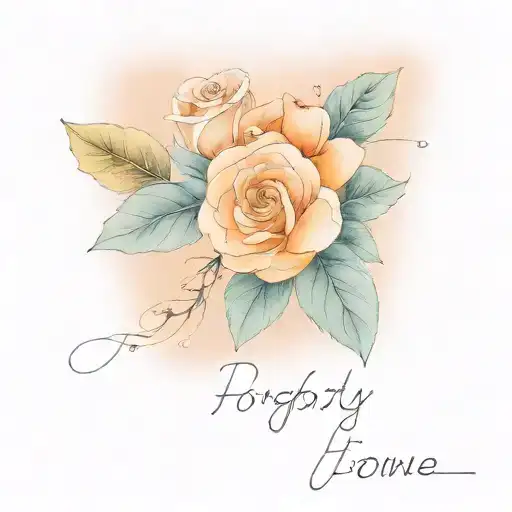 Lyrics Written In Pretty Script On Woman's Forearm Just Words