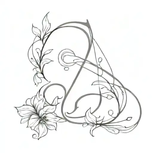 A Music Note Made Out Of Delicate Flower Petals