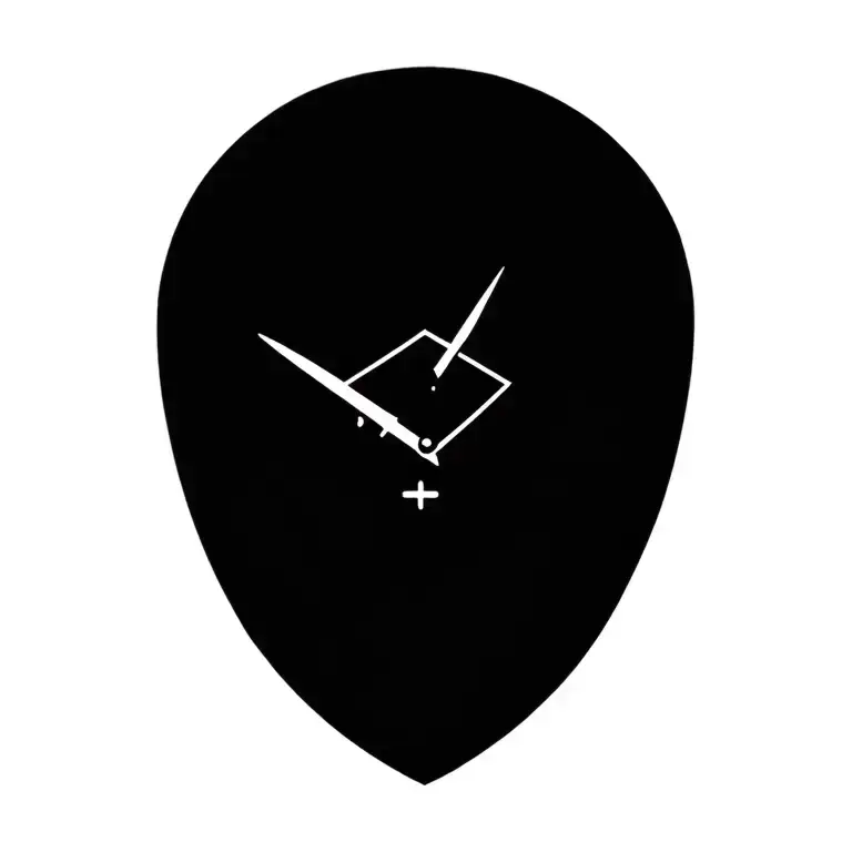 Traditional Watch With Geometric Shapes And Lines