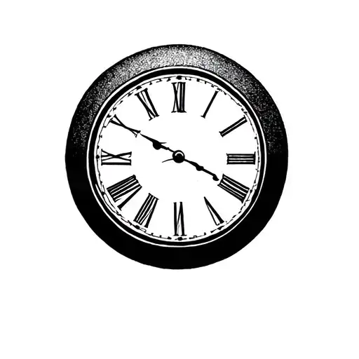 Round Clock With Nothing Around It