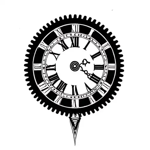 Gear That Looks Like A Clock With Roman Numerals