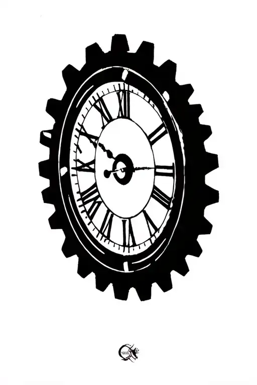 Gear That Looks Like A Clock With Roman Numerals