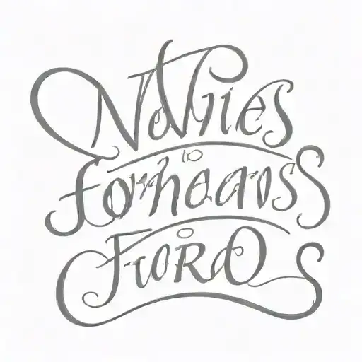 Lyrics Written In Pretty Script On Woman's Forearm Just Words No Images