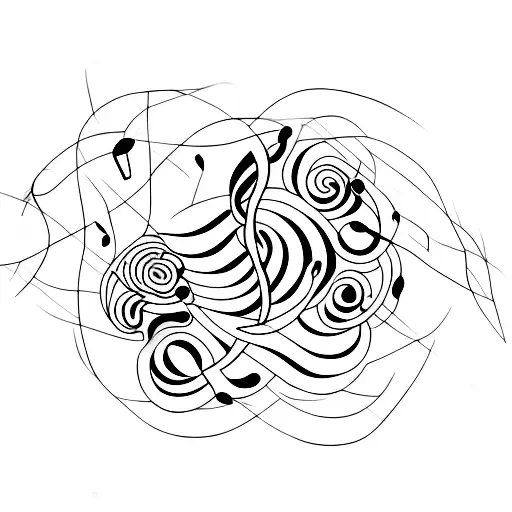 Selestial Being Surrounded By Music