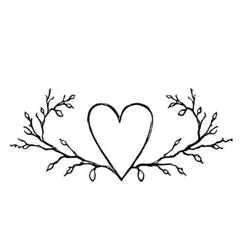 Heart Shapes Tree Branches That Extend Around To Create An Arm Bracelet