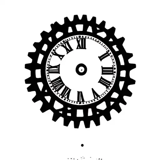 Gear That Looks Like A Clock With Roman Numerals