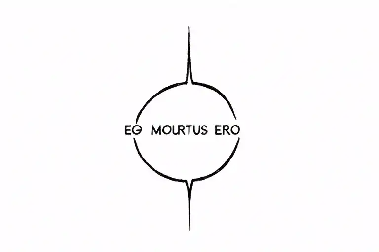 Ego Mortuus Ero Tattoo With Minimalist Font Only And No Symbol