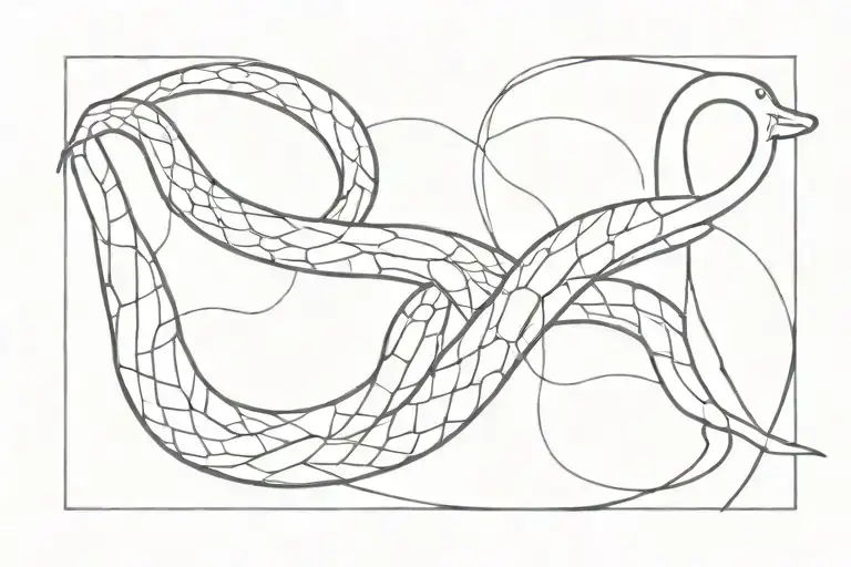 Snake And Body Contour Lines