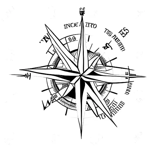A Minimalist Tattoo Of A Compass With The Coordinates Of Where You First Met Your Boyfriend