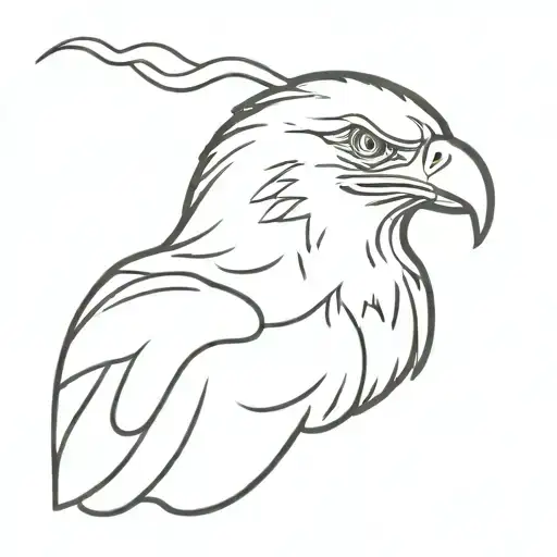 An Eagle Smoking Cigarette