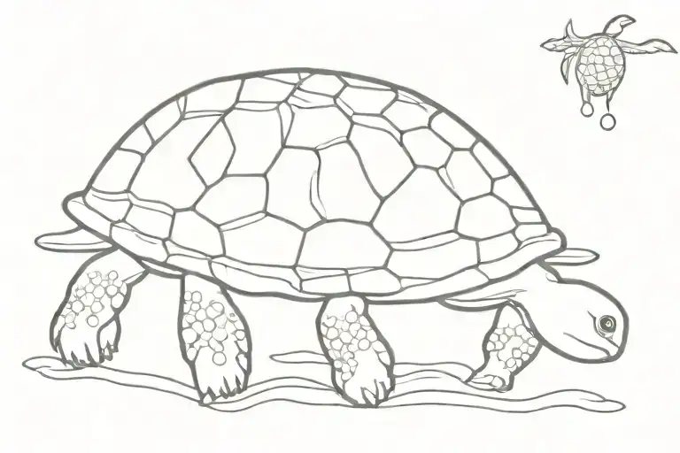 Turtle And Jelly Fish