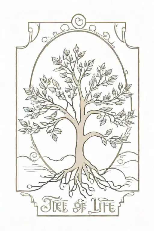 Tree Of Life Growing From Sicily