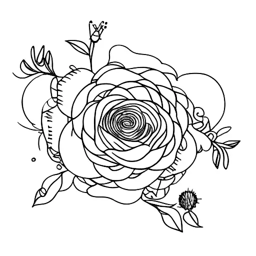 A Subtle Tattoo Of A Brother And Sister's Birth Flowers Intertwined