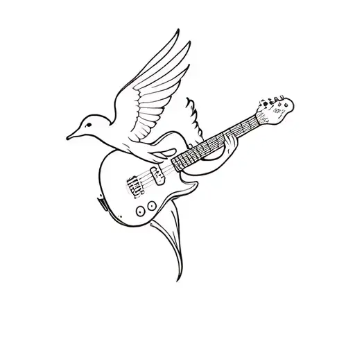 Dove Playing Guitar