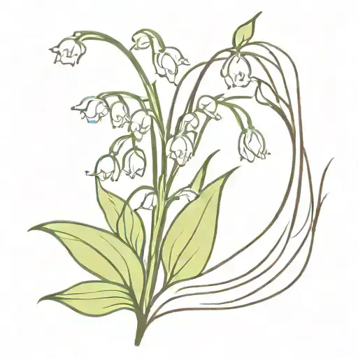 Lily Of The Valley With 9 Flowers And Stars