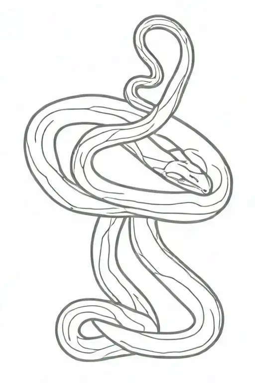 Snake And Body Contour Lines