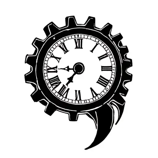 Gear That Looks Like A Clock With Roman Numerals