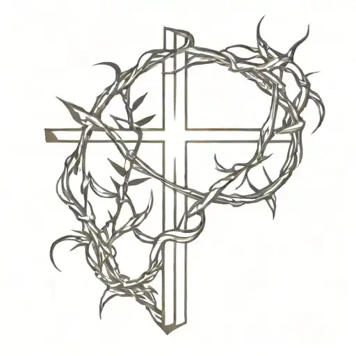 Crown Of Thorns And Cross