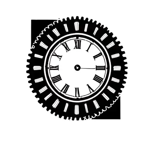 Gear That Looks Like A Clock With Roman Numerals