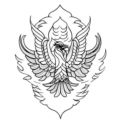 Crow Or Phoenix With Persian Accent On Forearm