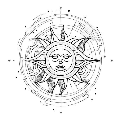 Design Of A Sun And Moon
