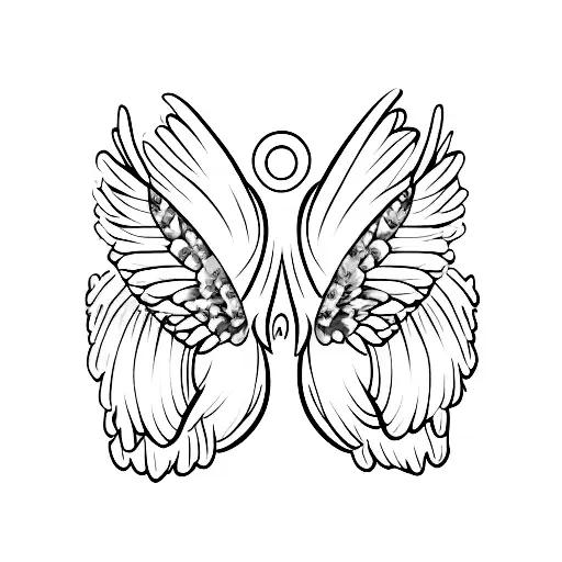 Angel With Purple Butterfly Wings