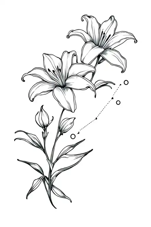 Small Lily Flowers Taurus Constellation