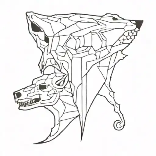 Yautja And Wolf Skull Wearing