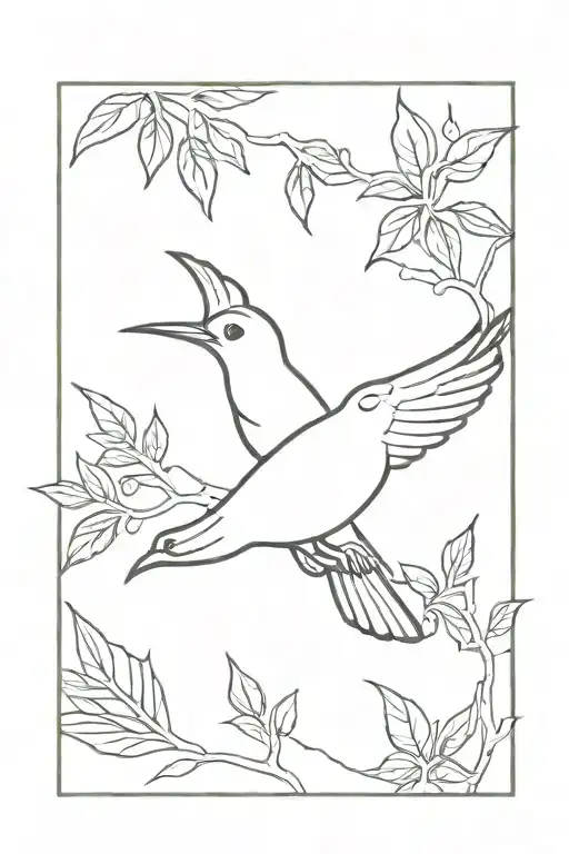 Jamaican Doctor Bird Flying