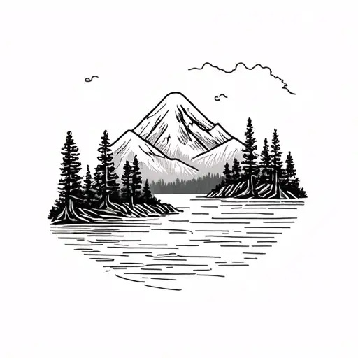 Redwood Trees Mountain Surnrise River