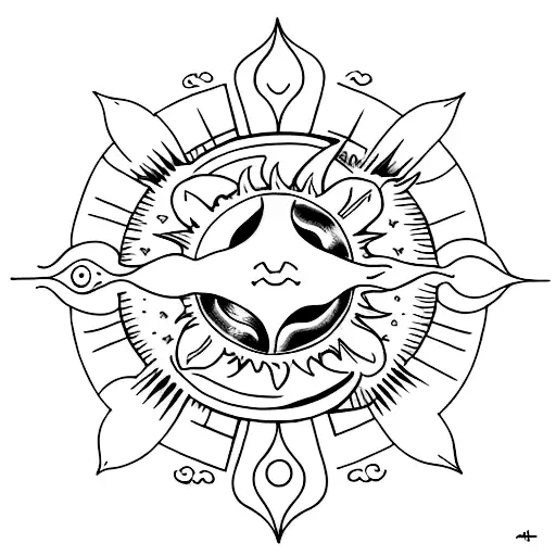 Sun And Moon Merge Into One