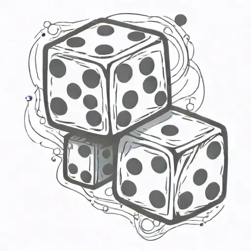Two Dice With A 3 And A 7
