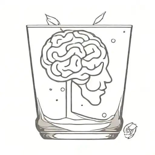Brain In Glass Of Ice Water