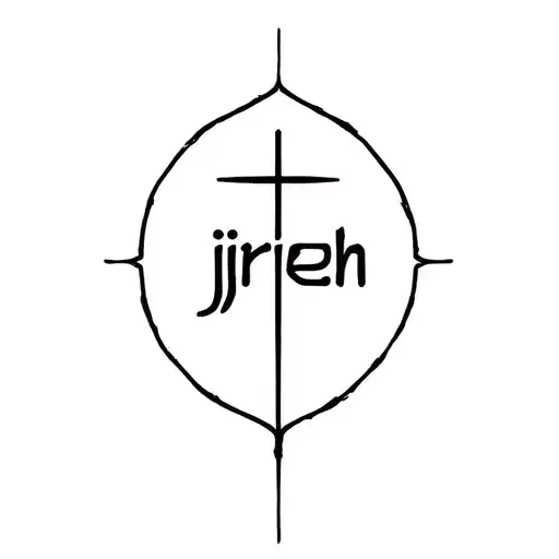 Jireh Word With Cross