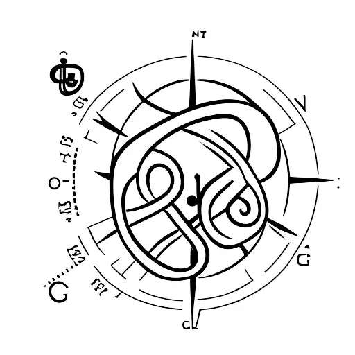 Create A G Clef With A Compass And The Name Alvin