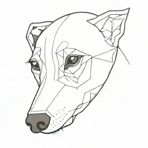 Dog Head Black And White