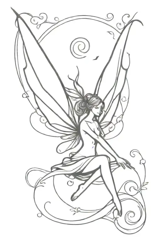 Mysterious Earthy Little Fairy Creature Flying