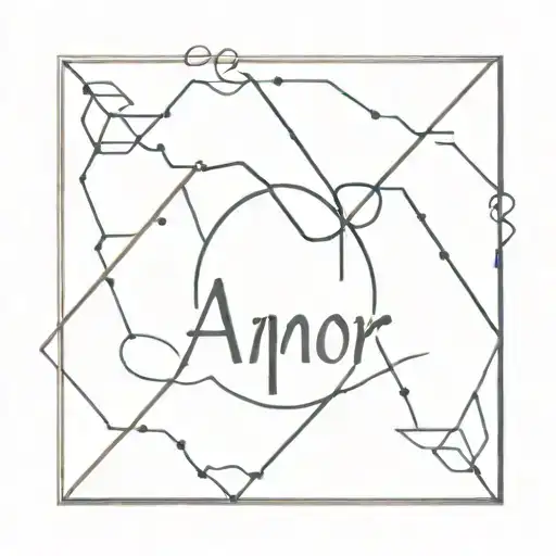 Word Amor Intertwined Geometric Style