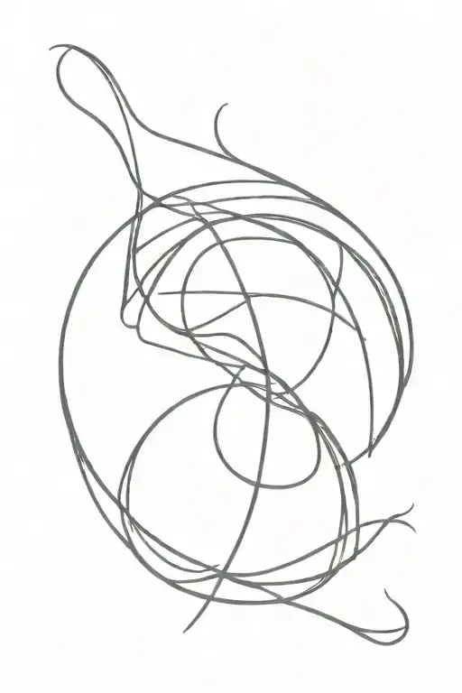 Neda Symbol Flowy Lines