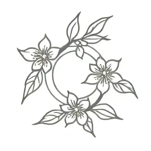 Sun And Cherry Blossoms