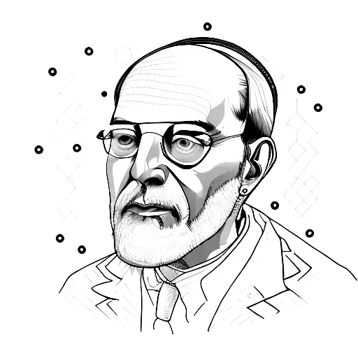 A Portrait Of A Famous Ai Scientist Or Pioneer In A Sketch Style