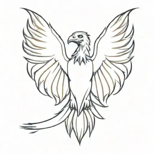 Spread Wing Symmetrical Vulture Made Of Fire