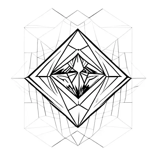 A Diamond Outline With The Text 'Sparkle And Hustle'