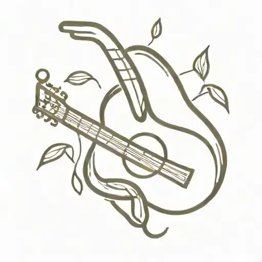 Avocado Playing A Guitar