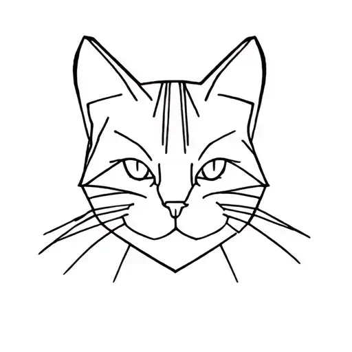 Cat Geometric Shape