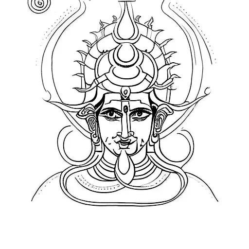 Combine Elements Of Football And Shiva Into A Unique Tattoo Design