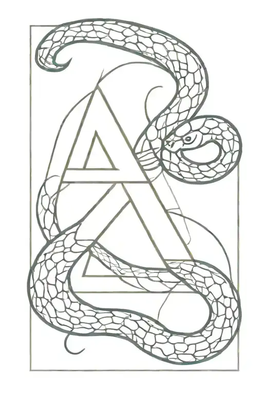 A Writhing Snake In The Shape Of The Letter A