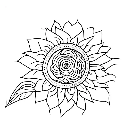 A Sunflower With Corey-jake's Name Incorporated