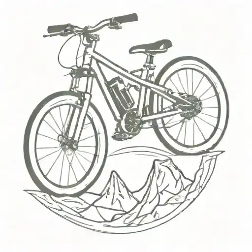 Mountain Bike Doing A Wheelie Stunt