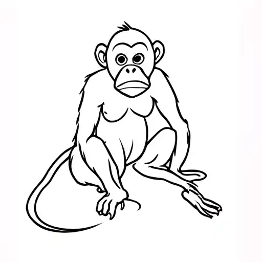 Thinking Monkey Sitting